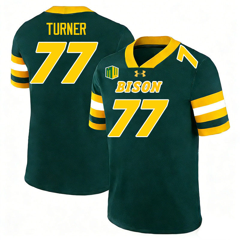 North Dakota State Bison #77 Billy Turner College Football Jerseys,Uniforms-Green
